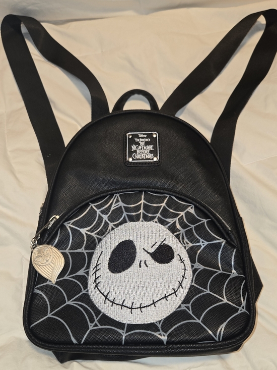 Disney Handbags - Loungefly Black Jack Skellington Patterned Mini Backpack